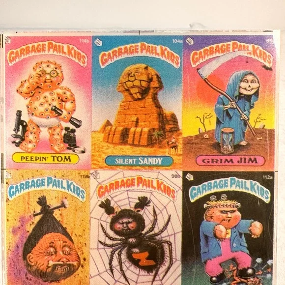 Rare Vtg MCM 1986 Six Different Images Of Garbage Pail Kids Carnival Prize Glass - Picture 8 of 15